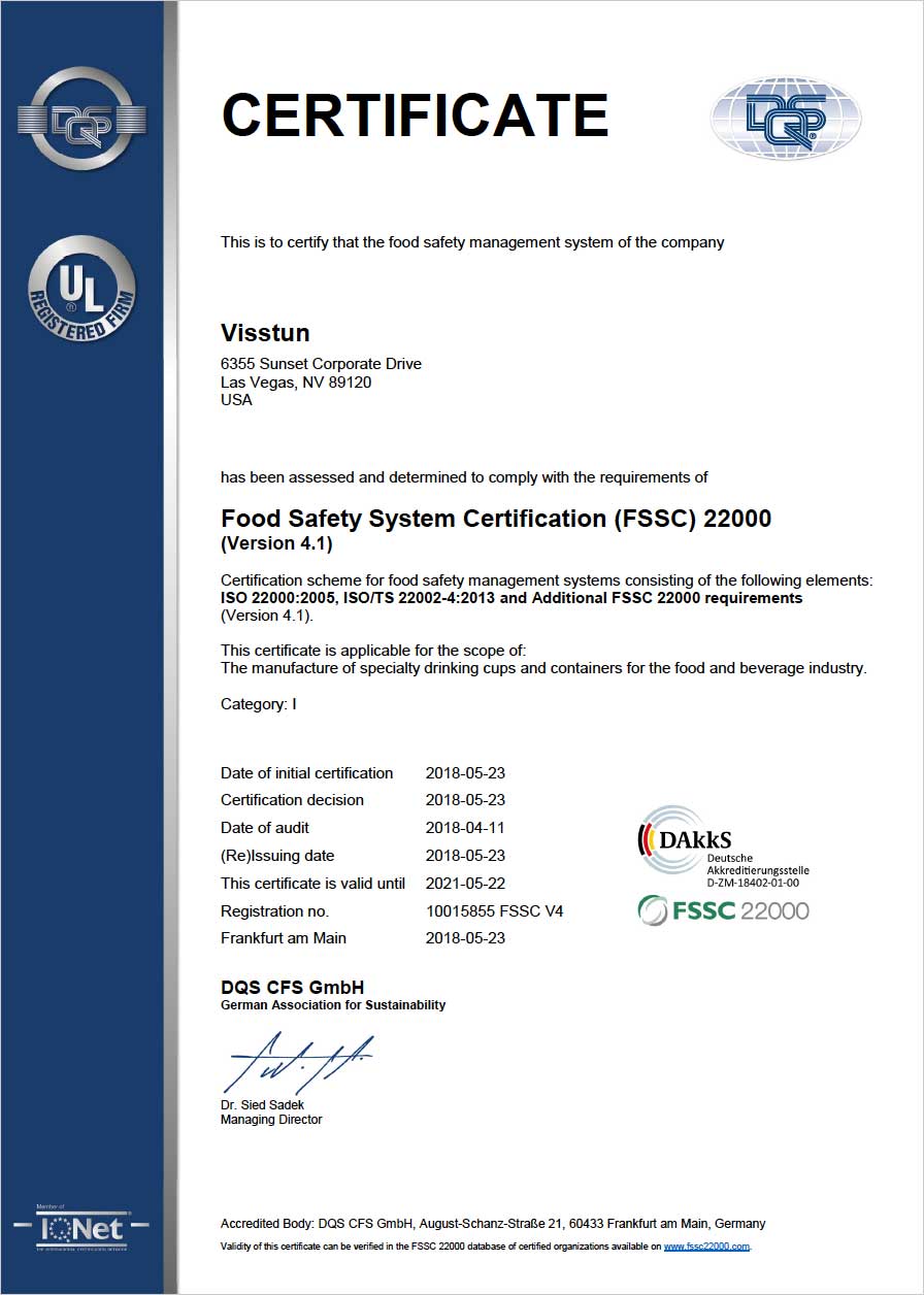 FSSC 22000 Certificate